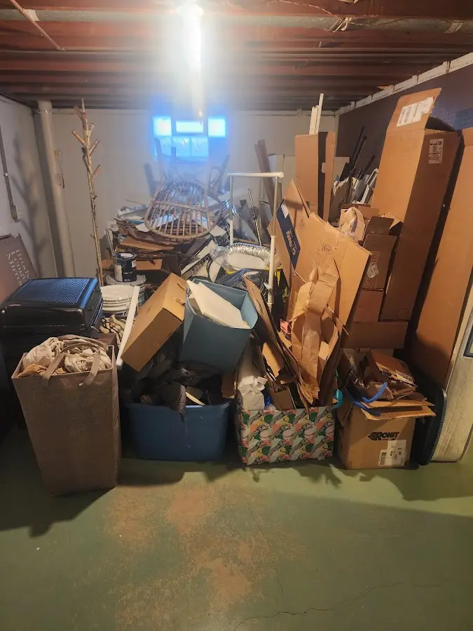 Roll-off dumpster container at job site for 20 Yard Dumpster Rental in Henryetta